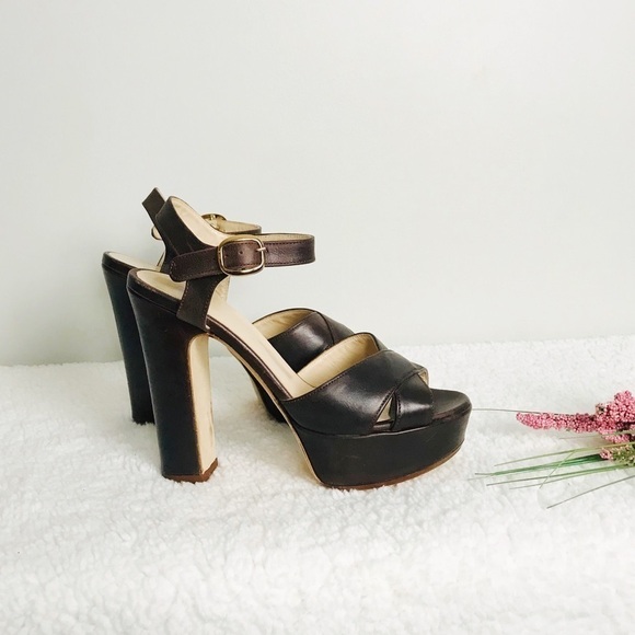 JFK Vero Cuoio Platform Sandals - Picture 1 of 8